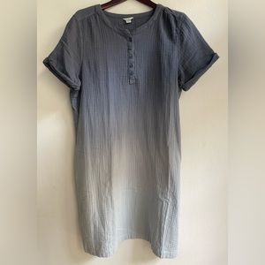 NWOT Caslon ombré blue gauze dress